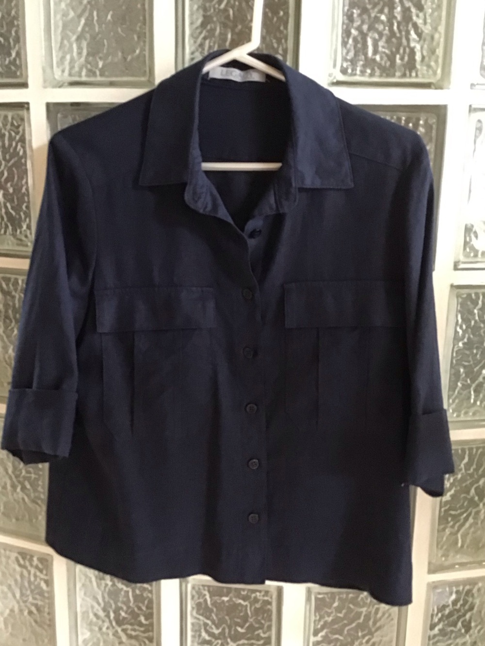 Navy Linen/Tencel Shirt